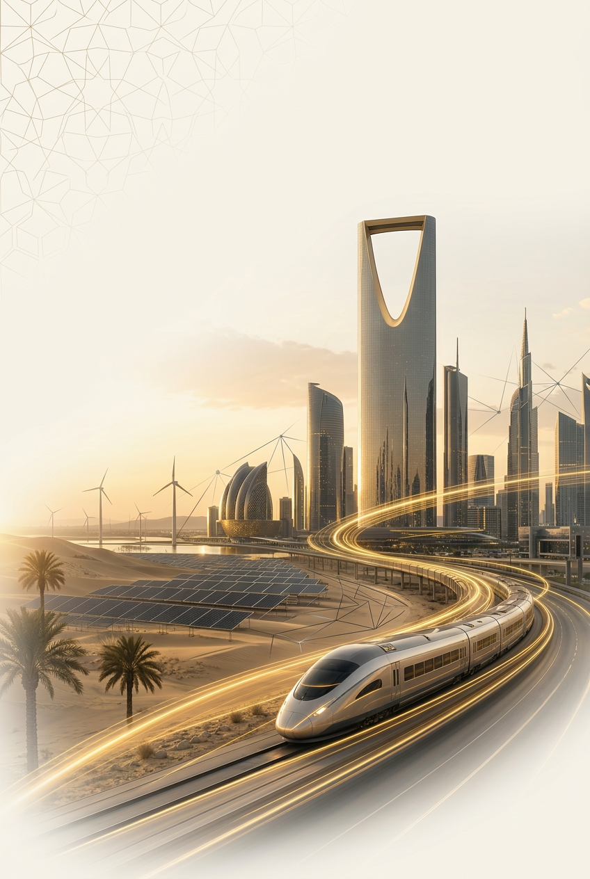 Saudi Vision 2030 — Riyadh, high-speed rail, renewable energy and future infrastructure